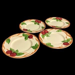 4 Vintage Franciscan Apple 6 3/8” Bread Plates NEW